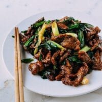 Scallion beef stir-fry