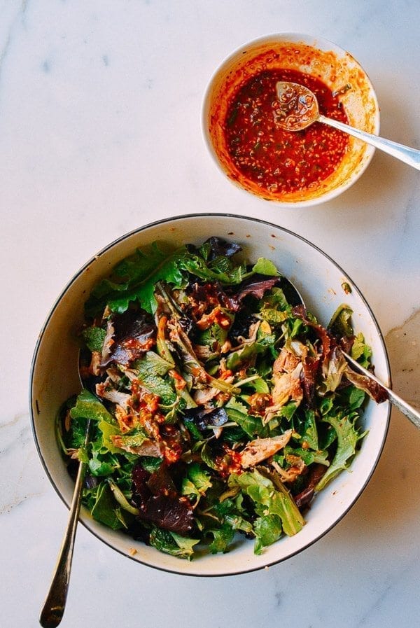 Spicy Chicken Salad, by thewoksoflife.com
