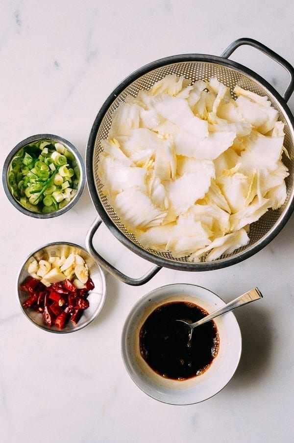 Sichuan Napa Cabbage Stir-fry (Suan La Bai Cai), by thewoksoflife.com