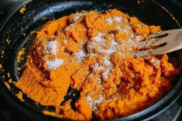 Pumpkin Mochi with Pumpkin Filling, by thewoksoflife.com