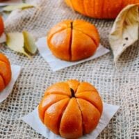 Pumpkin Mochi with Pumpkin Filling, by thewoksoflife.com