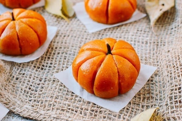 Pumpkin Mochi with Pumpkin Filling, by thewoksoflife.com