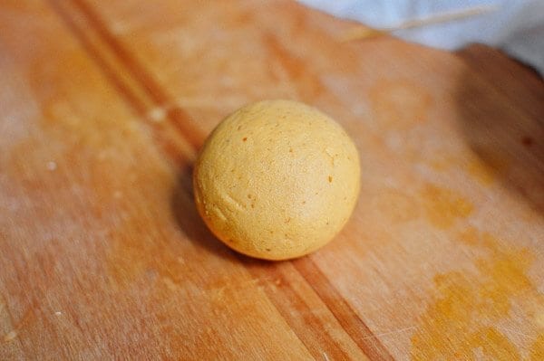 Pumpkin Mochi with Pumpkin Filling, by thewoksoflife.com