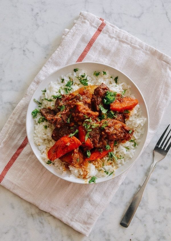 Caribbean Spiced Lamb Stew, by thewoksoflife.com