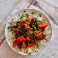 Caribbean Spiced Lamb Stew, by thewoksoflife.com