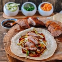 Easy Peking Duck with Homemade Mandarin Pancakes, by thewoksoflife.com