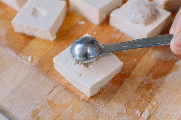Crispy Skin Stuffed Tofu, A Chinatown Favorite, by thewoksoflife.com