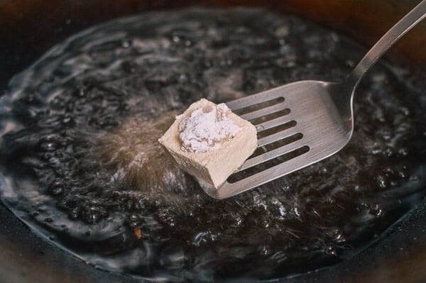 Crispy Skin Stuffed Tofu, A Chinatown Favorite, by thewoksoflife.com
