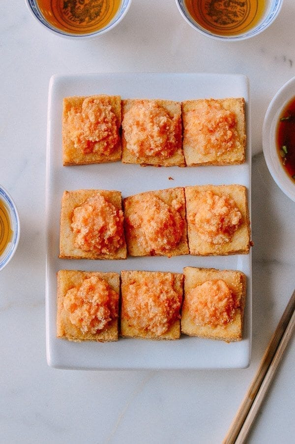 Crispy Skin Stuffed Tofu, A Chinatown Favorite, by thewoksoflife.com