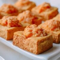 Stuffed tofu with shrimp