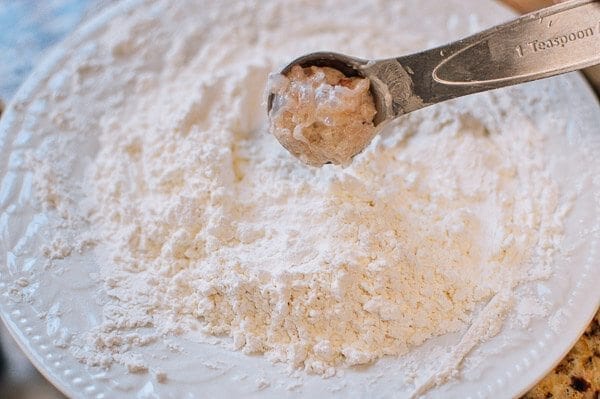 "Crispy Skin" Chinese Stuffed Tofu, by thewoksoflife.com