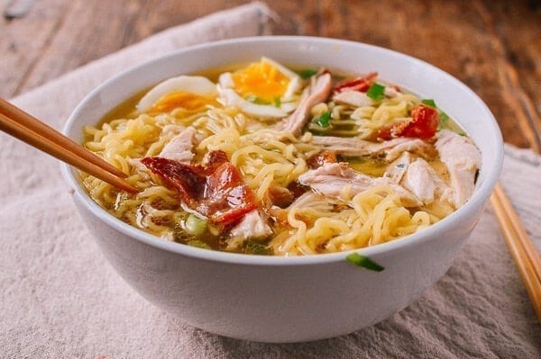 Leftover Thanksgiving Turkey Ramen, by thewoksoflife.com