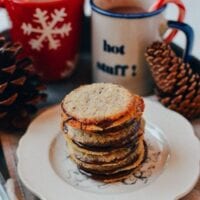 Chocolate Oatmeal Sandwich Cookies (Brussels Cookies Recipe), by thewoksoflife.com