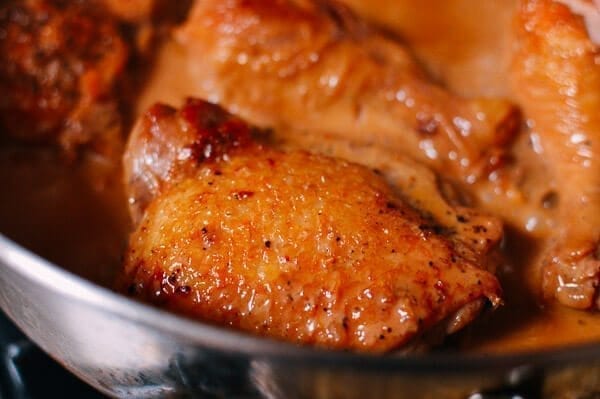 Chicken thigh close-up, by thewoksoflife.com