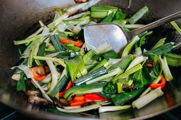Cured Pork Belly Stir-fry with Leeks, by thewoksoflife.com