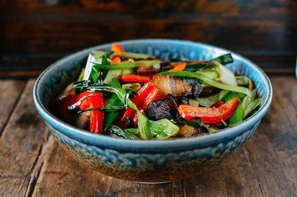Cured Pork Belly Stir-fry with Leeks, by thewoksoflife.com