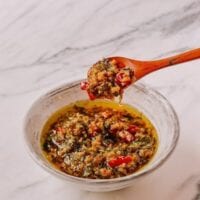 Ginger Scallion Oil with Chilies, by thewoksoflife.com