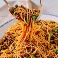 Chinese Spaghetti Bolognese, by thewoksoflife.com