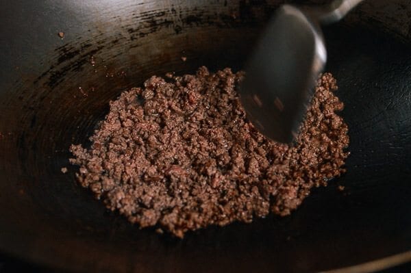 Chinese Spaghetti Bolognese, by thewoksoflife.com