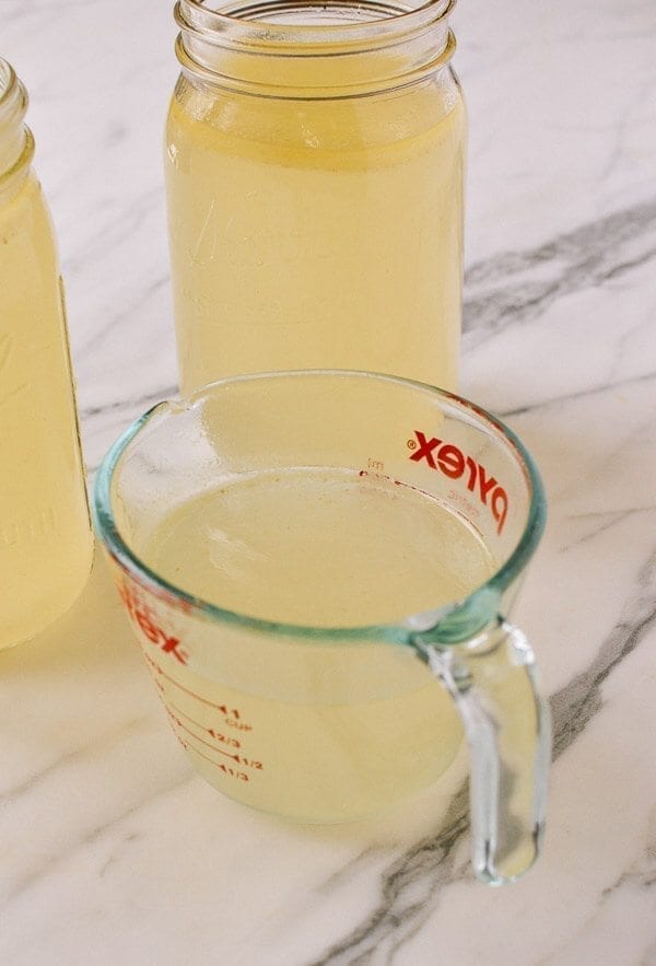 Homemade Chicken Stock, by thewoksoflife.com