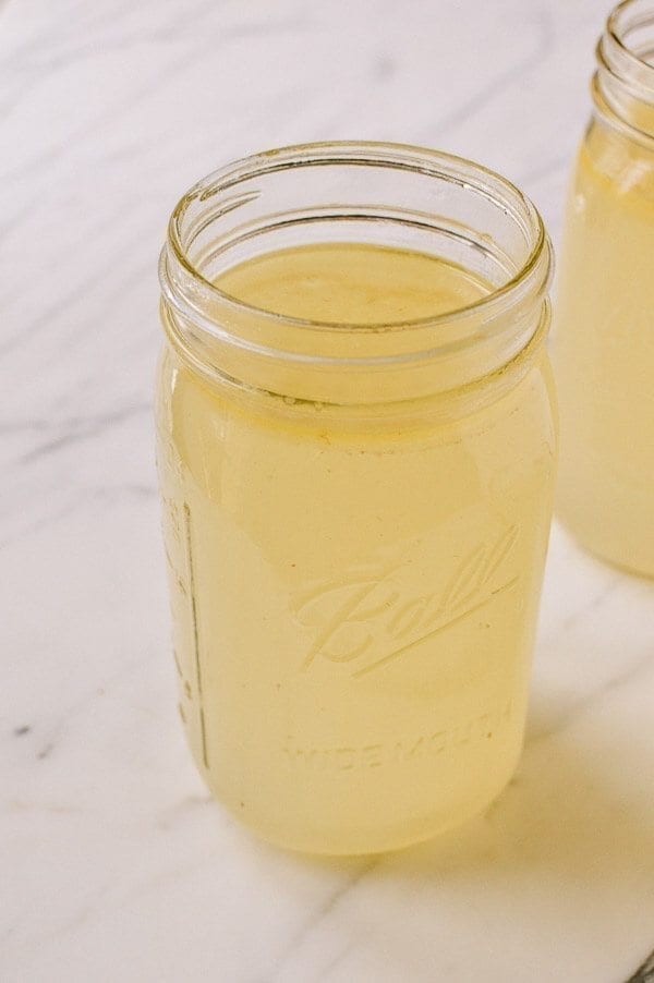 Homemade Chicken Stock, by thewoksoflife.com