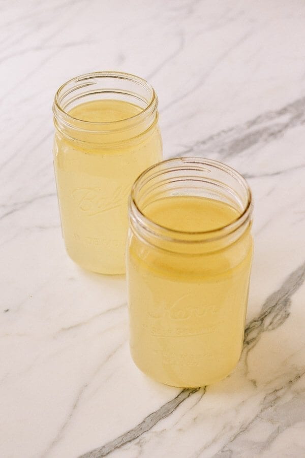 Homemade Chicken Stock, by thewoksoflife.com