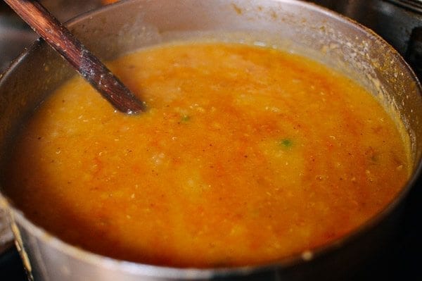 Indian Lentil Soup, by thewoksoflife.com