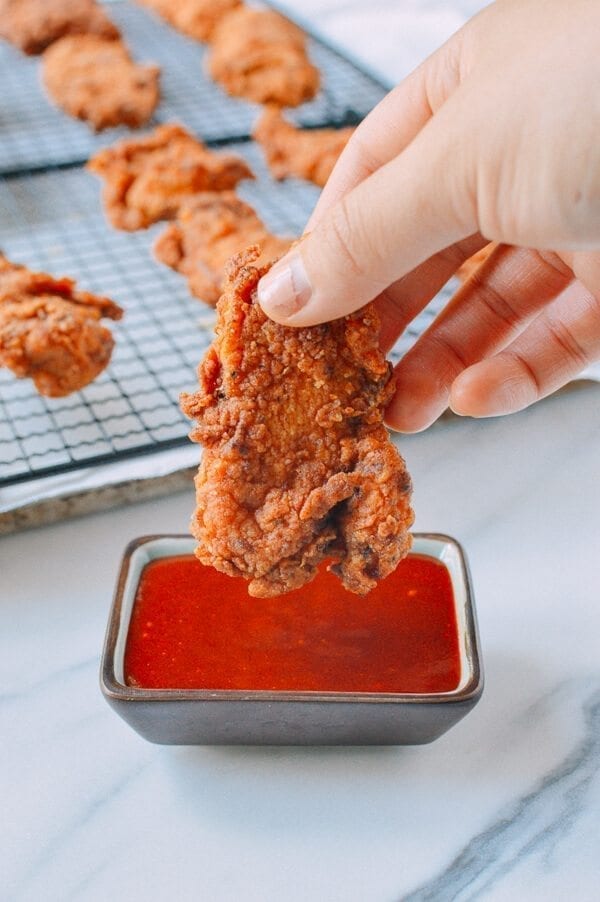 Korean Fried Chicken Tenders, by thewoksoflife.com