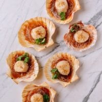 Steamed Scallops with Glass Noodles, by thewoksoflife.com