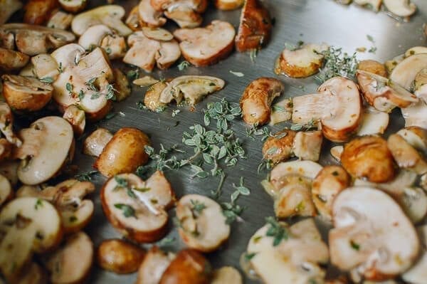 Winter Pasta with Mushrooms, Sausage Meatballs, Walnuts & Crispy Sage, by thewoksoflife.com