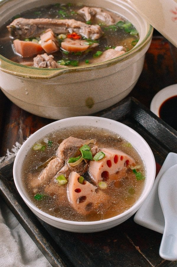 Lotus Root & Pork Soup, by thewoksoflife.com