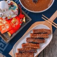 Chinese New Year Sweet Rice Cake (Nian Gao), by thewoksoflife.com