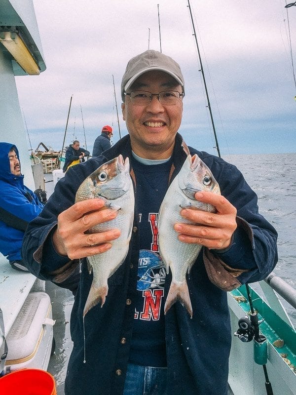Pan Fried Fish - Chinese Whole Fish Recipe, porgy-fishing-woks-of-life, by thewoksoflife.com
