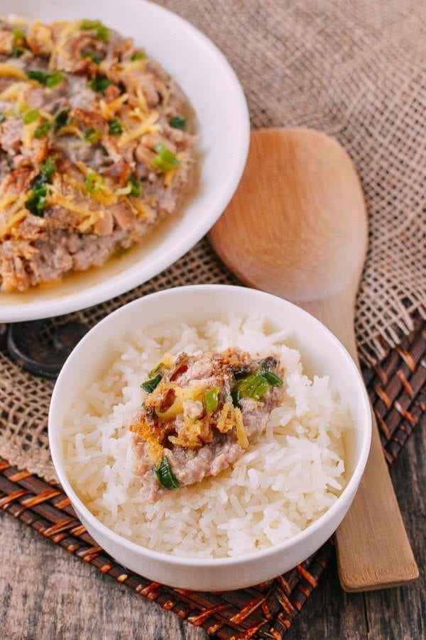 Steamed Pork Cake with Salted Fish, by thewoksoflife.com