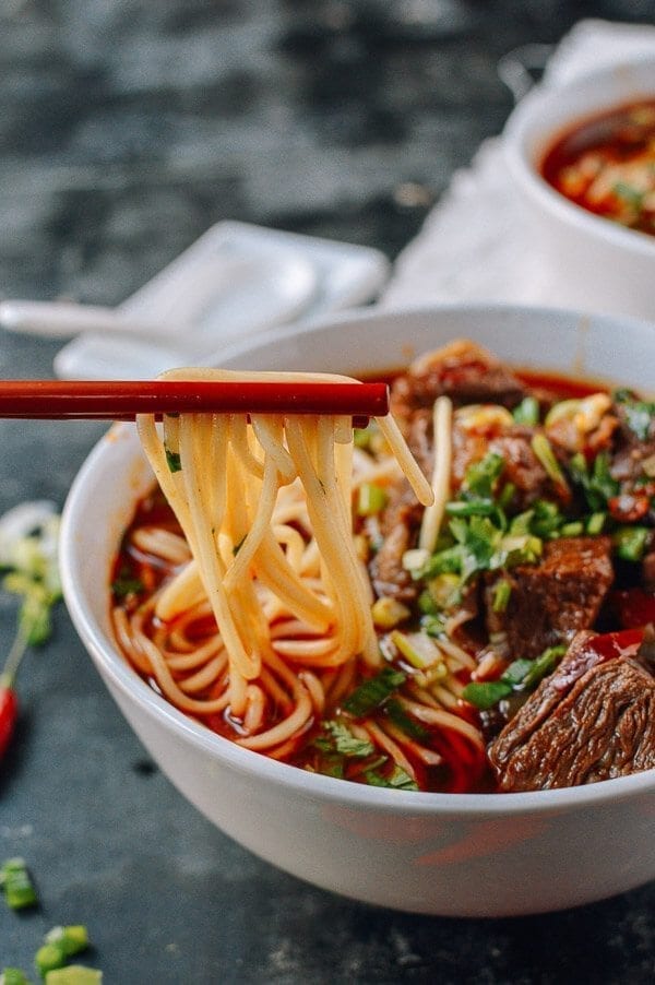Spicy Beef Noodle Soup, by thewoksoflife.com