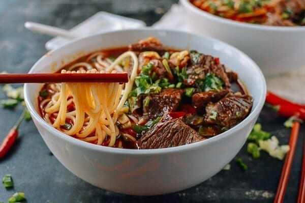 Spicy Beef Noodle Soup, by thewoksoflife.com