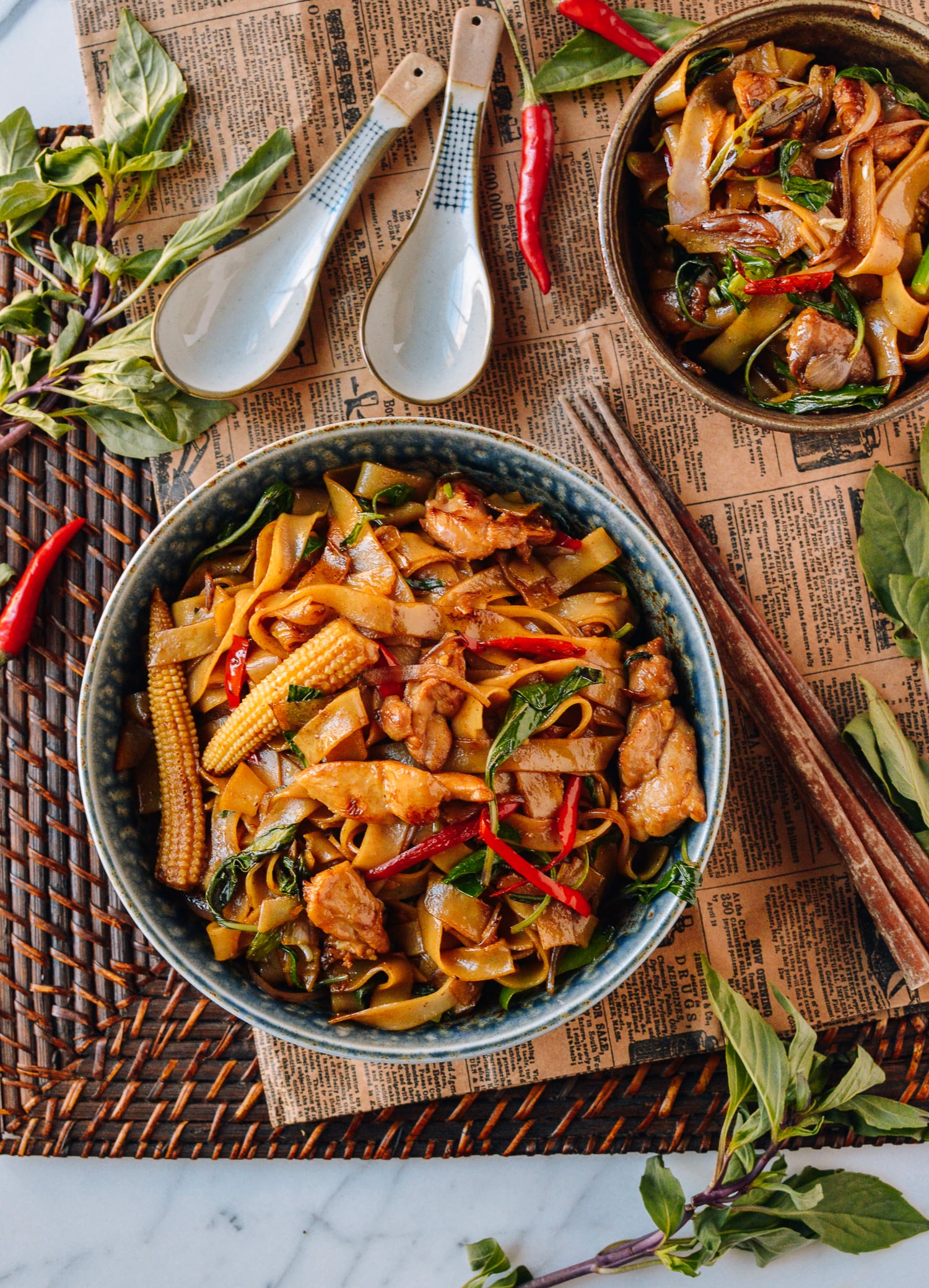 Drunken Noodles (Pad Kee Mao), by thewoksoflife.com