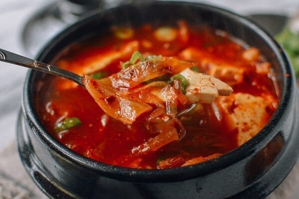 Kimchi Stew (Kimchi Jigae), by thewoksoflife.com