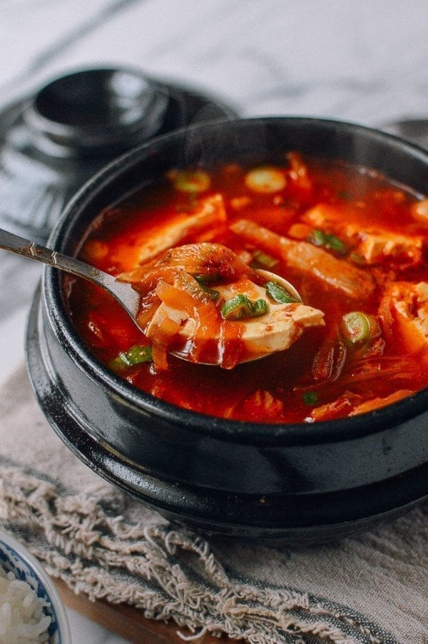 Kimchi Stew (Kimchi Jigae), by thewoksoflife.com