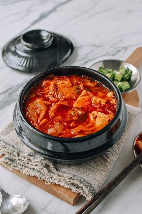 Kimchi Stew (Kimchi Jigae), by thewoksoflife.com