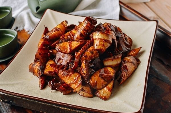 Braised Spring Bamboo Shoots (油焖笋), by thewoksoflife.com