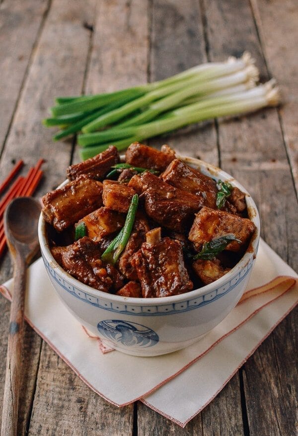 Braised Pork Ribs and Taro Stew, by thewoksoflife.com