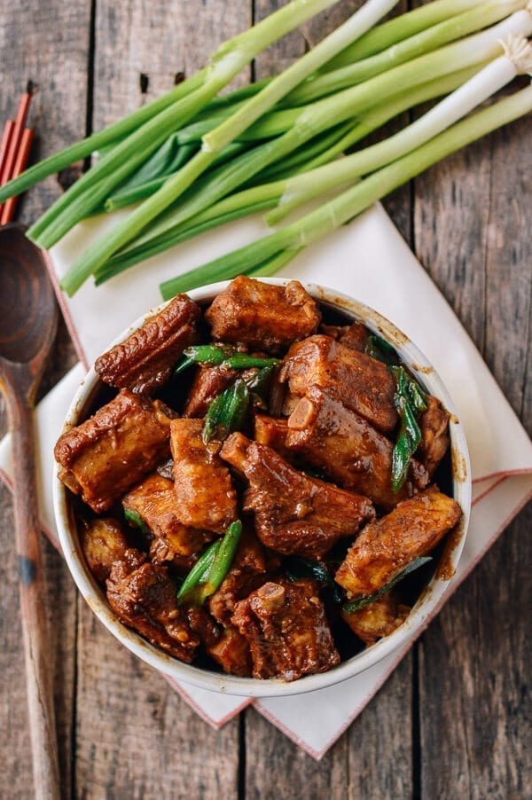 Braised Pork Ribs and Taro Stew, by thewoksoflife.com