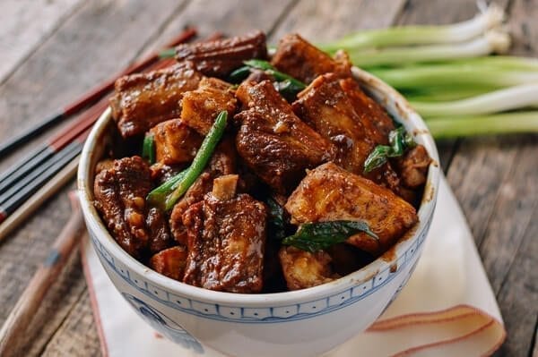 Braised Pork Ribs and Taro Stew, by thewoksoflife.com