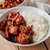 Chicken teriyaki with white rice