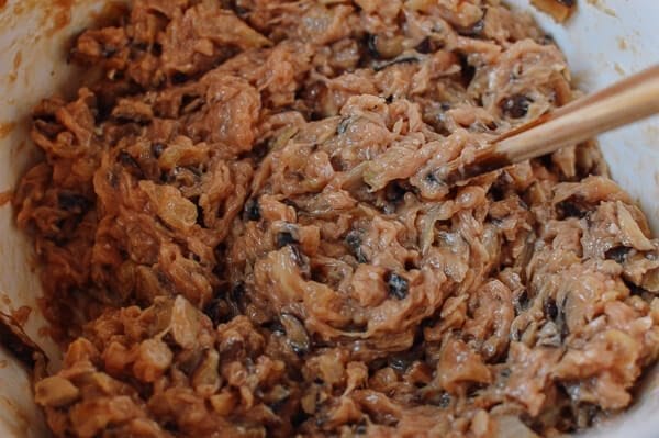 Chicken Dumplings with Shiitake Mushrooms, by thewoksoflife.com