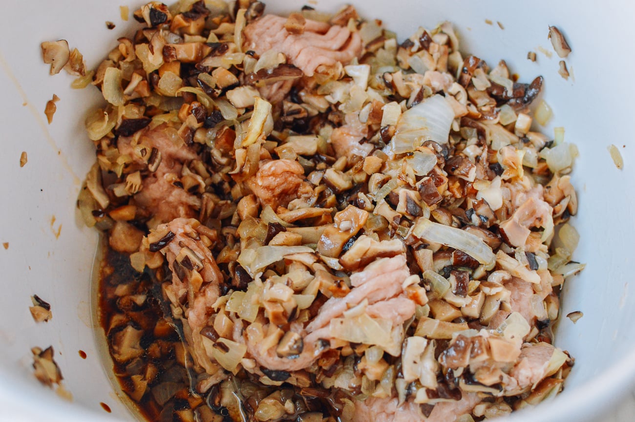 chicken and mushroom dumpling filling