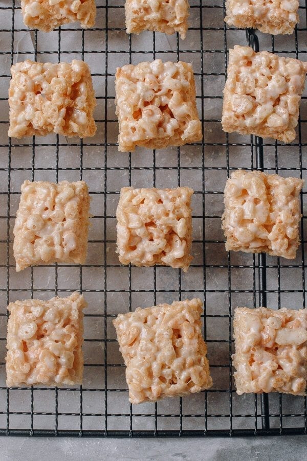 Chocolate Rice Krispie Nuggets with Sea Salt, by thewoksoflife.com