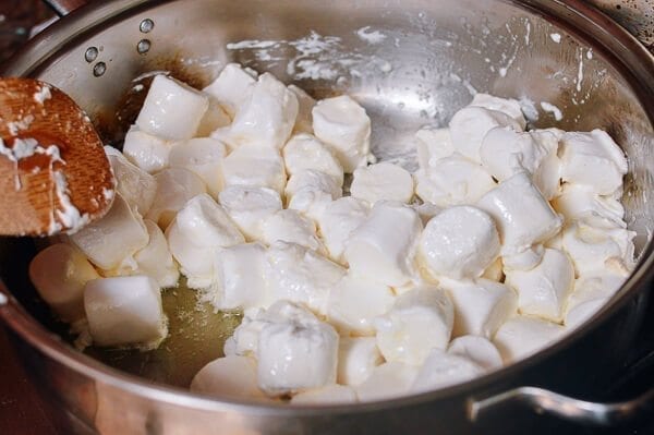 Chocolate Rice Krispie Nuggets with Sea Salt, by thewoksoflife.com