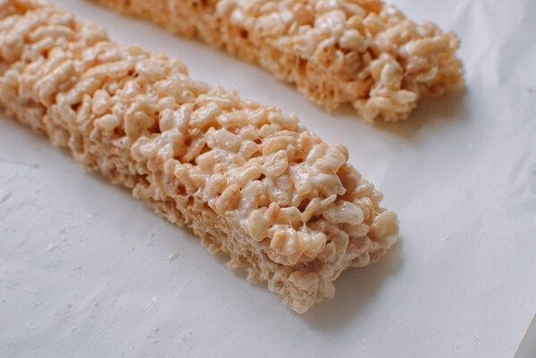 Chocolate Rice Krispie Nuggets with Sea Salt, by thewoksoflife.com